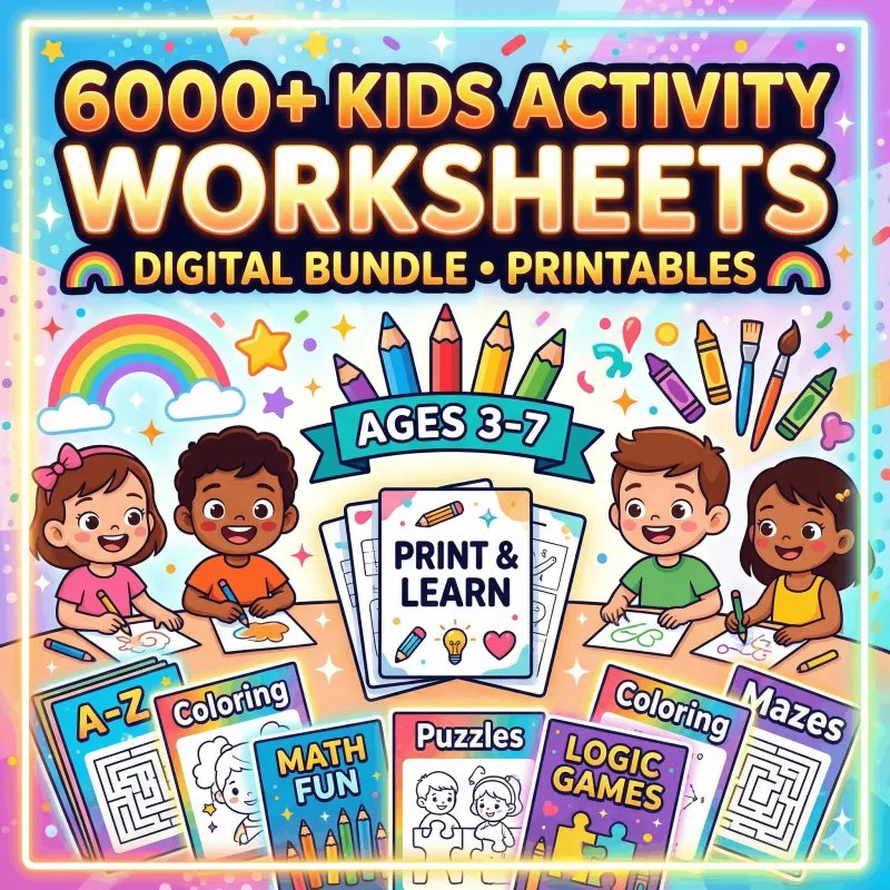 6000+ Kids Activity Worksheet